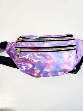 Iridescent Purple Holographic Fanny Pack
